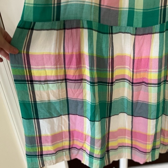 Loft Plaid Strappy Tiered Maxi Pocket Dress  - Size XSP - Picture 5 of 10